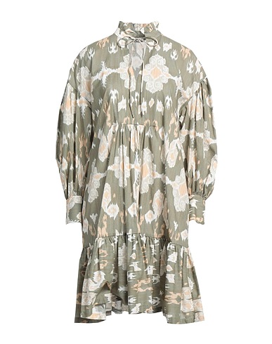 CALIBAN Short dress Khaki 100% Cotton