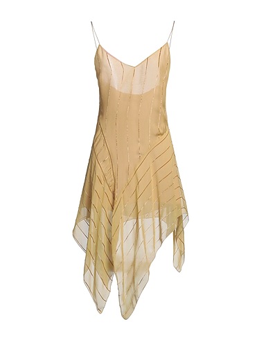 DSQUARED2 Short dress Yellow 92% Silk, 8% Viscose, Cotton