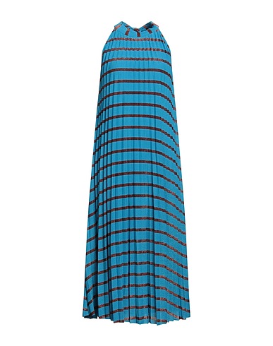 KAOS Midi dress Azure 25% Metallic Polyester, 25% Polyamide, 25% Cotton, 20% Polyester, 5% Elastane
