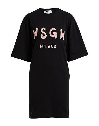 MSGM Short dress Black 100% Cotton