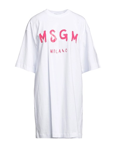 MSGM Vestito corto Bianco 100% Cotone