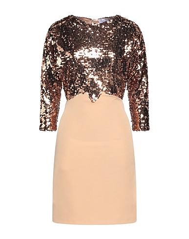 KAOS Short dress Bronze 88% Polyester, 12% Elastane