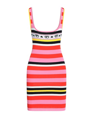 CHIARA FERRAGNI Short dress Fuchsia 100% Cotton, Polyester, Metallic Polyester