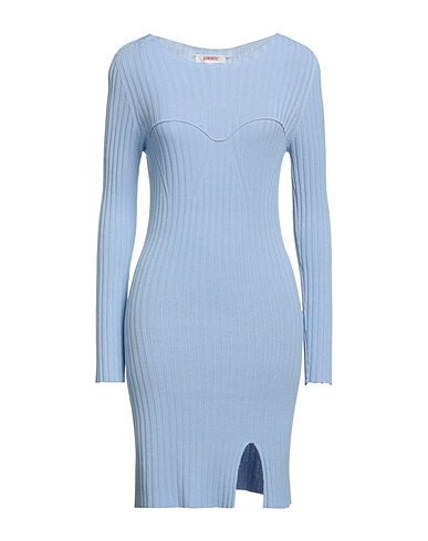 KONTATTO Minivestido Azul celeste 88% Viscosa, 12% Poliéster