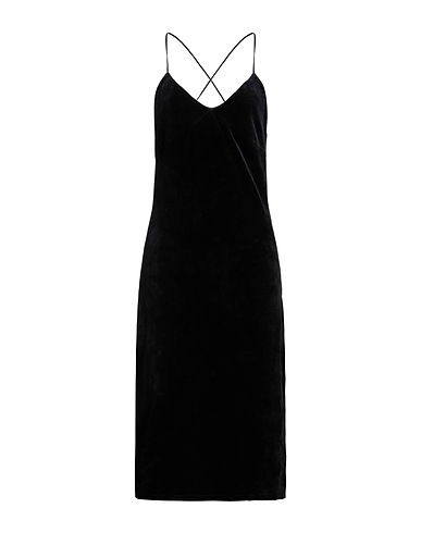 JUICY COUTURE Midi-Kleid Schwarz 78% Baumwolle, 18% Polyester, 4% Elastan