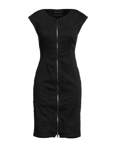 KARL LAGERFELD Denim dress Black 87% Cotton, 10% Elastomultiester, 3% Elastane