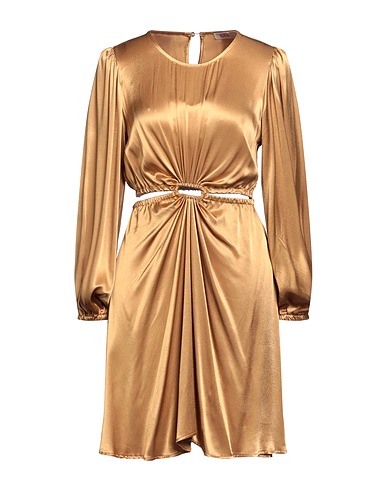 KONTATTO Kurzes Kleid Kamel 58% Rayon, 42% Viskose