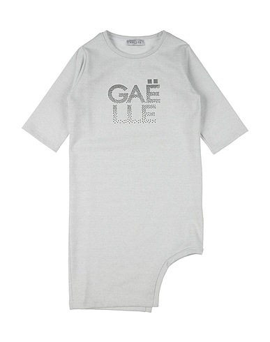 GAëLLE Paris Kleid Hellgrau 82% Baumwolle, 18% Metallfaser
