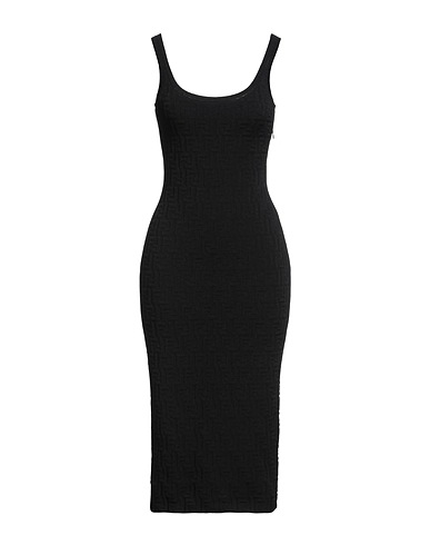 FENDI Midi dress Black 55% Viscose, 23% Polypropylene, 20% Polyester, 1% Elastane, 1% Polyamide
