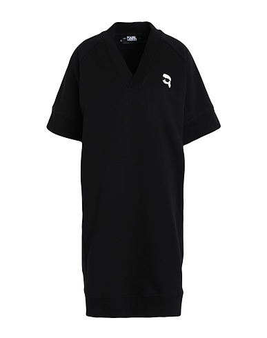 KARL LAGERFELD 미니 원피스 IKONIK 2.0 SWEAT DRESS
 블랙 90% 오가닉 코튼, 10% 재생 폴리에스터