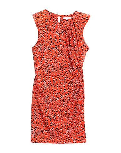 PATRIZIA PEPE Short dress Orange 86% Polyester, 14% Elastane