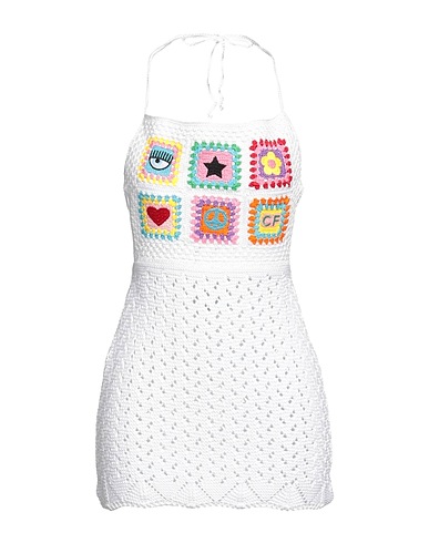 CHIARA FERRAGNI Sheath dress White 100% Cotton