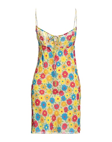 SAINT LAURENT Vestito corto Giallo 100% Seta
