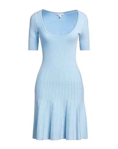GUESS Short dress Light blue 89% EcoVero™ viscose, 10% Nylon, 1% Elastane