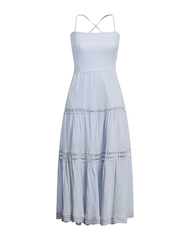 GUESS Midi dress Sky blue 100% Cotton