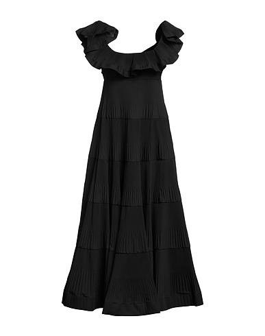 MEIMEIJ ひざ丈ワンピース ブラック ポリエステル 65% / コットン 35% / ナイロン