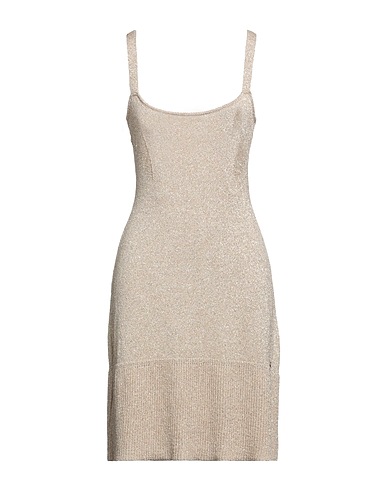 GUESS Short dress Beige 80% Viscose, 20% Metallic fiber