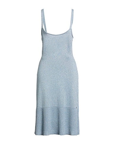 GUESS Short dress Sky blue 80% Viscose, 20% Metallic fiber