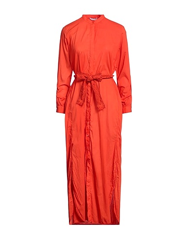 CALIBAN Midi dress Orange 100% Cotton