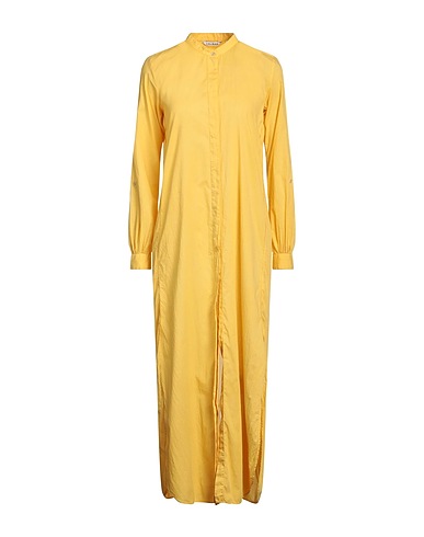 CALIBAN Long dress Yellow 100% Cotton