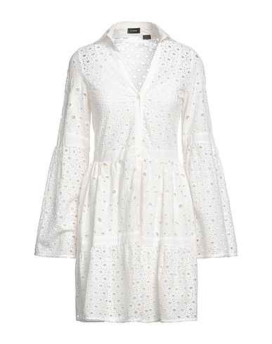 PINKO Shirt dress White 100% Cotton