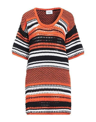 DONDUP Short dress Orange 67% Cotton, 33% Polyamide