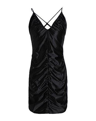 ONLY Short dress ONLSUSAN S/L SATIN DRESS JRS
 Black 95% Polyester, 5% Elastane