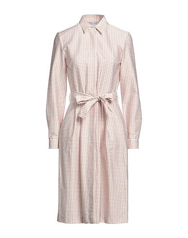 CALIBAN Midi dress Beige 70% Cotton, 27% Polyamide, 3% Elastane