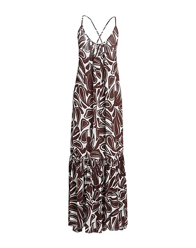 MEIMEIJ Vestito estivo Cioccolato 100% Viscosa