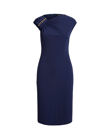 LAUREN RALPH LAUREN Midi dress Midnight blue 94% Polyester, 6% Elastane