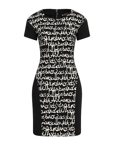 MARANI JEANS Short dress Black 71% Viscose, 25% Polyamide, 4% Elastane, Polyester, Virgin Wool