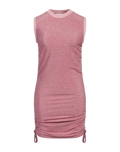 AINEA Vestito corto Rosa 80% Viscosa, 12% Lurex®, 7% Nylon, 1% Altre Fibre