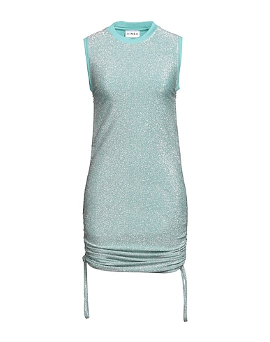 AINEA Short dress Turquoise 80% Viscose, 12% Lurex®, 7% Nylon, 1% Other Fibres