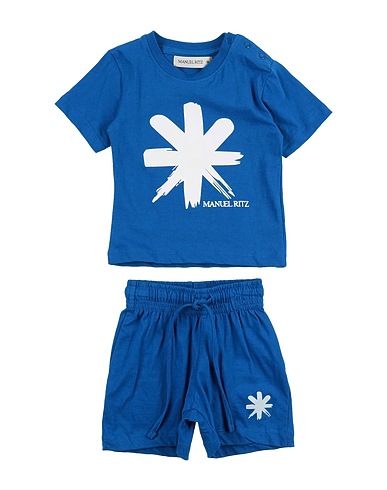 MANUEL RITZ Completo Baby  Blu china 100% Cotone