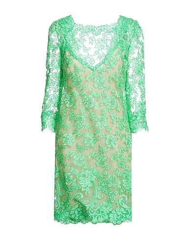 ERMANNO SCERVINO Short dress Green 82% Polyamide, 18% Elastane, Cotton, Polyester