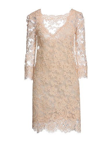 ERMANNO SCERVINO Short dress Beige 82% Polyamide, 18% Elastane, Cotton, Polyester