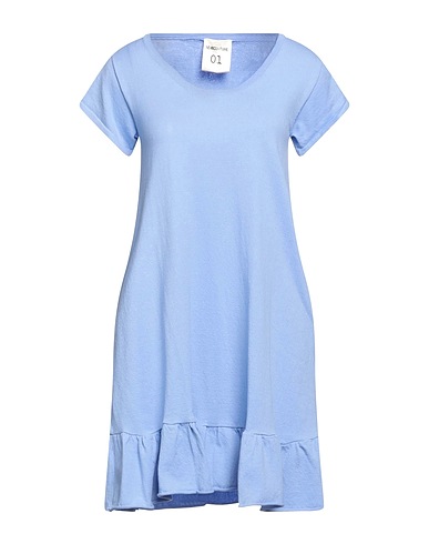 SEMICOUTURE Short dress Pastel blue 85% Cotton, 15% Polyester
