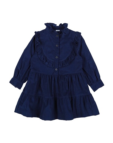PETIT BATEAU Elegantes Kleid Blau 100% Baumwolle