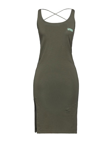 CIESSE PIUMINI Short dress Military green 95% Cotton, 5% Elastane