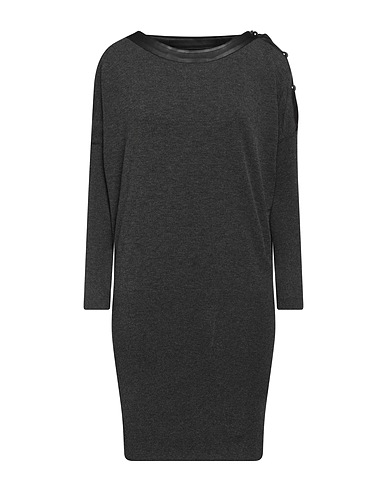 LIU •JO Short dress Charcoal 62% Viscose, 38% Polyester, Polyurethane resin