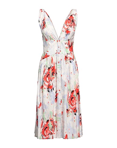 PHILOSOPHY di LORENZO SERAFINI Midi-Kleid Weiß 100% Baumwolle