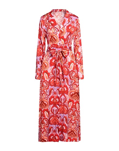 MOTEL Long dress Red 100% Viscose