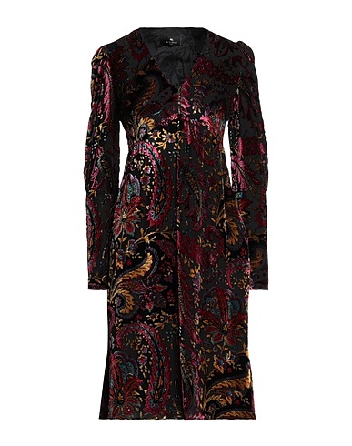 ETRO Midi dress Black 82% Viscose, 18% Silk