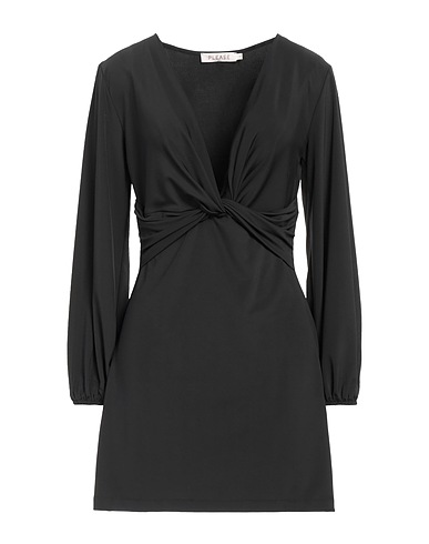 PLEASE Vestito corto Nero 91% Poliestere, 9% Elastan