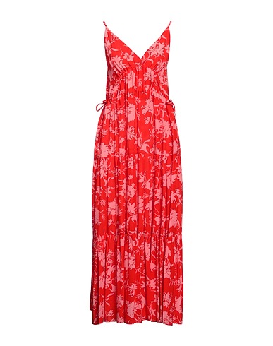 BEATRICE .B Long dress Red 64% Viscose, 36% Silk
