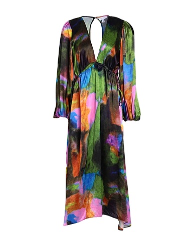 TOPSHOP Midi dress Green 100% Viscose