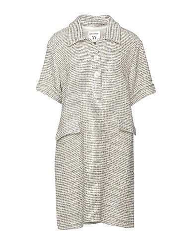 SEMICOUTURE Short dress White 71% Cotton, 17% Acrylic, 8% Polyester, 4% Elastane