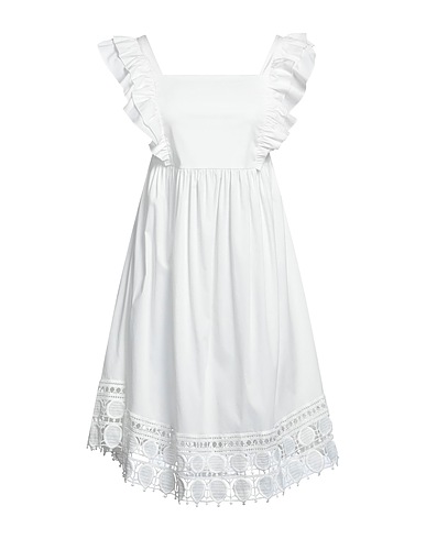 MILVA MI Midi dress White 98% Cotton, 2% Elastane