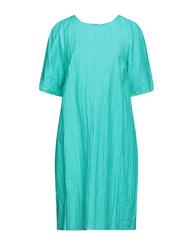 YES ZEE by ESSENZA Kurzes Kleid Tūrkis 48% Leinen, 40% Baumwolle, 12% Polyamid
