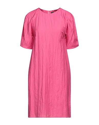 YES ZEE by ESSENZA Short dress Fuchsia 48% Linen, 40% Cotton, 12% Polyamide
